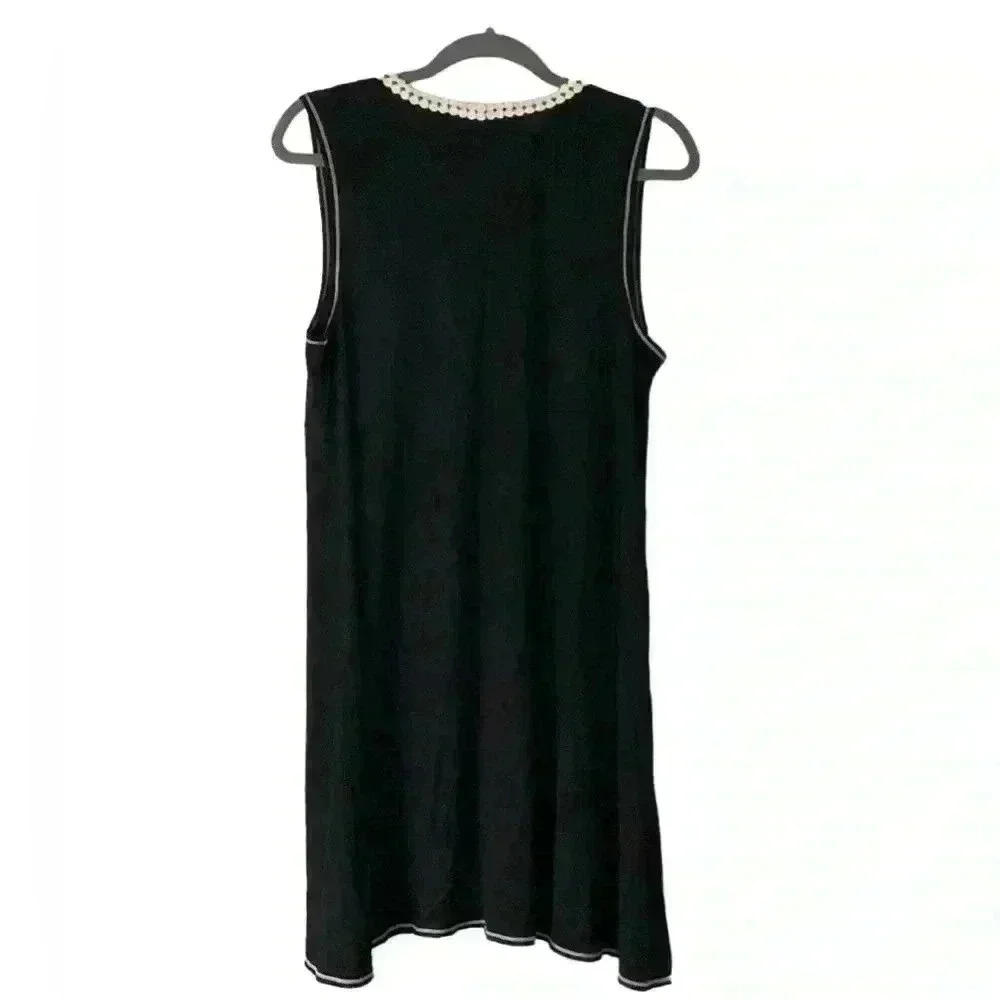 Max Studio Women's Crochet Trim Knit A-line Dress Crochet Shift Dress  Medium - Picture 8 of 12